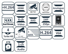 دستگاه ضبط کننده ۴ کانال TURBO HD هایک ویژن مدل DS-7204HGHI-F1