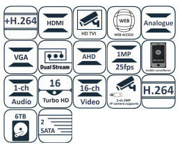 دستگاه ضبط کننده ۸ کانال TURBO HD هایک ویژن مدل DS-7216HGHI-F2